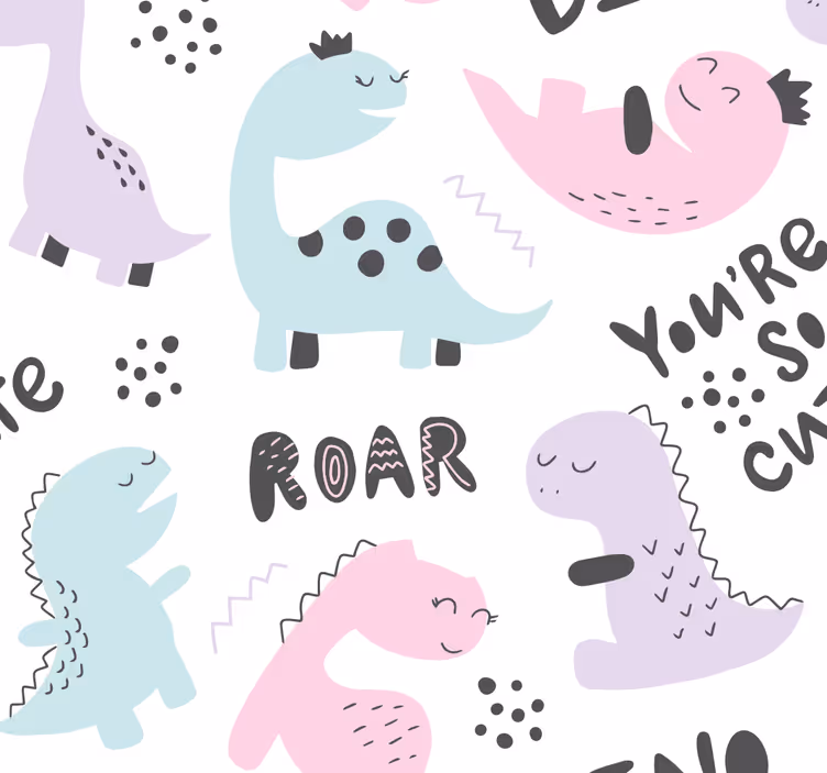 Rulou geam dinozauri prințesă dinozaur - TenStickers