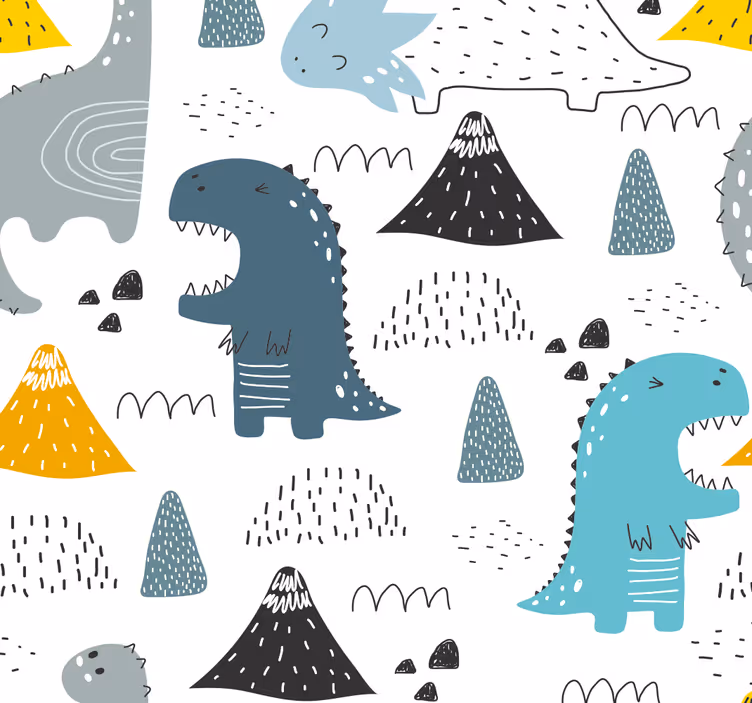 Rulou geam dinozauri model scandinav - TenStickers