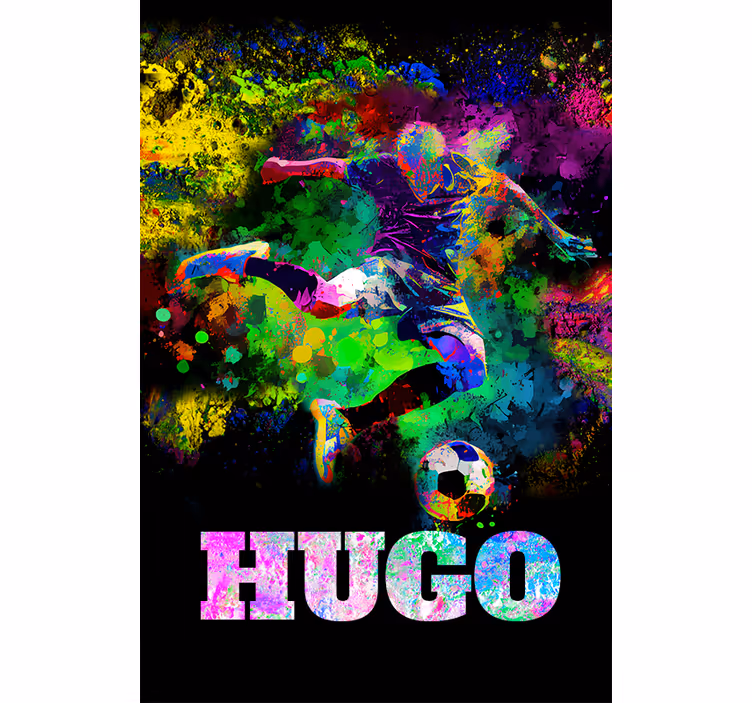 Rulou geam fotbal design colorat - TenStickers