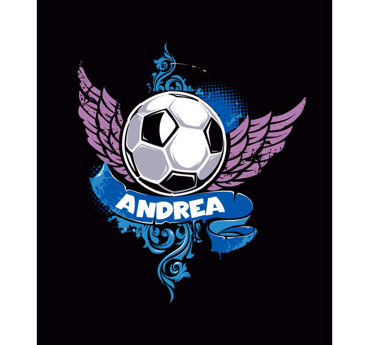 Rulou geam fotbal minge zburătoare cu nume - TenStickers