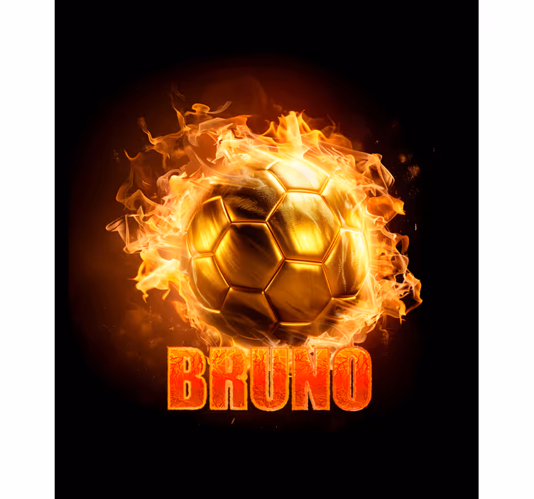 Rulou geam fotbal minge de foc aurie - TenStickers