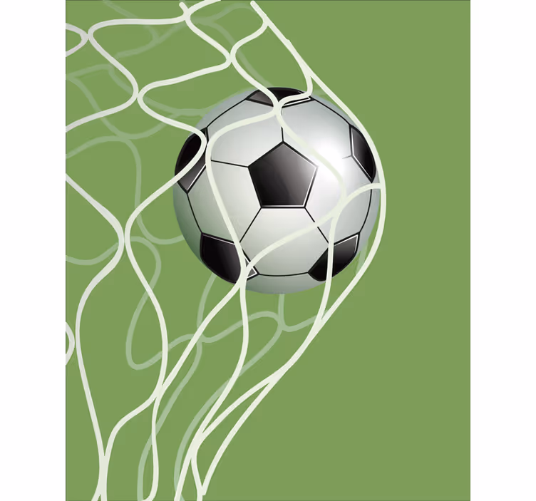 Rulou geam fotbal minge în mișcare în poartă - TenStickers