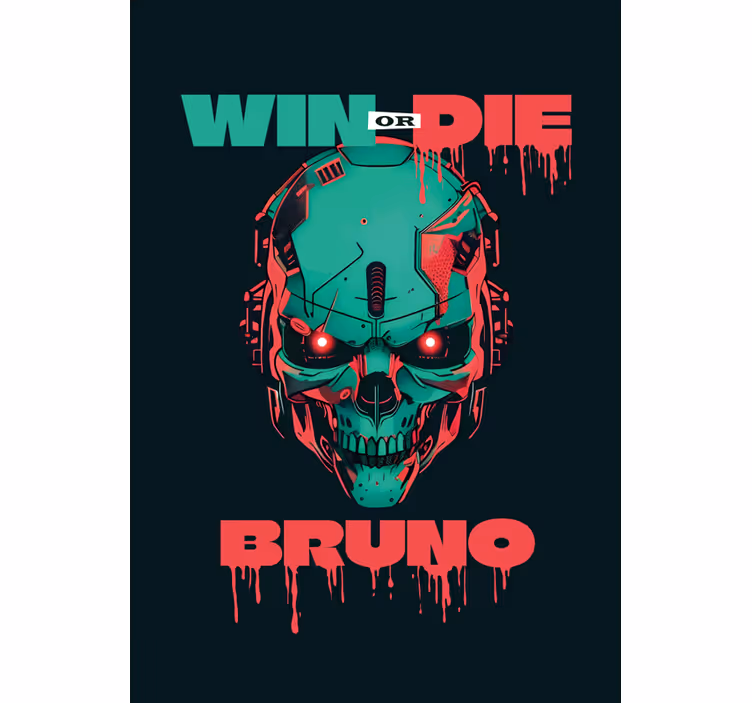 Jaluzele cu rolete Geek craniu cibernetic cu nume - TenStickers