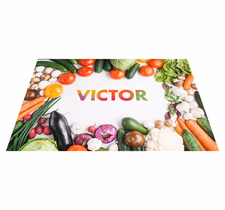 Nume personalizabil cu placematuri de legume - TenStickers