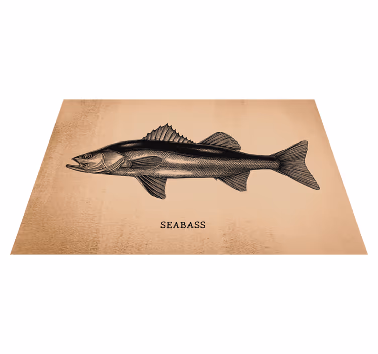 Placemat-uri realiste de pește de mare - TenStickers