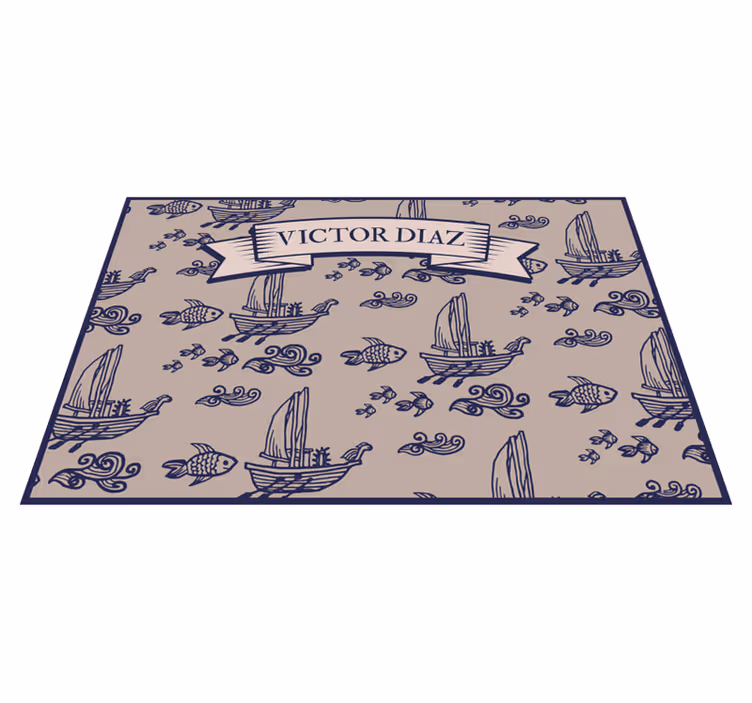 Barcă marină și nume de pește placemats - TenStickers