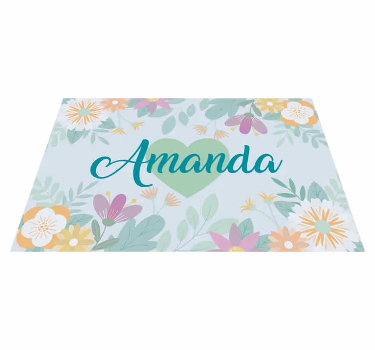 Naproane cu nume inima de floare amanda - TenStickers