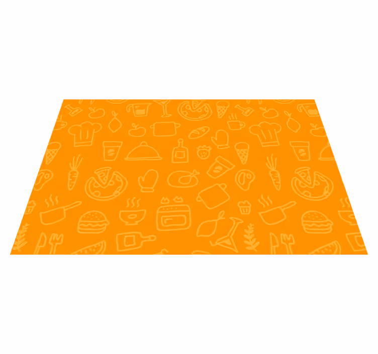 Fundal portocaliu cu tacamuri pentru tacamuri - TenStickers