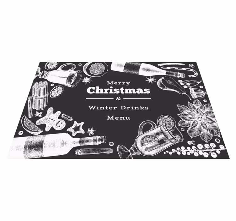 Meniu de crăciun placemats restaurant - TenStickers