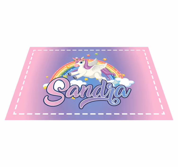 Unicorn frumos personalizabile placemats copii - TenStickers