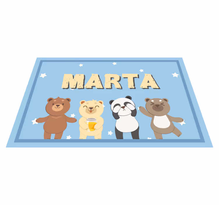 Ursuleț adorabil personalizat placemats pentru copii - TenStickers