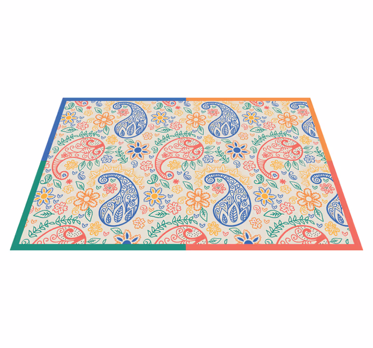 Naproane de textură cu imprimeu paisley colorat - TenStickers