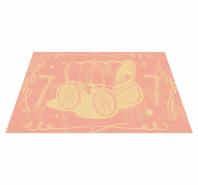 Naproane original ilustrație vintage cu vagon - TenStickers
