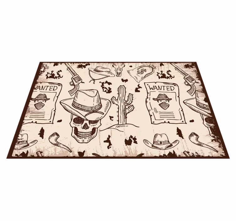 Naproane original teme cu cranii și cowboy - TenStickers