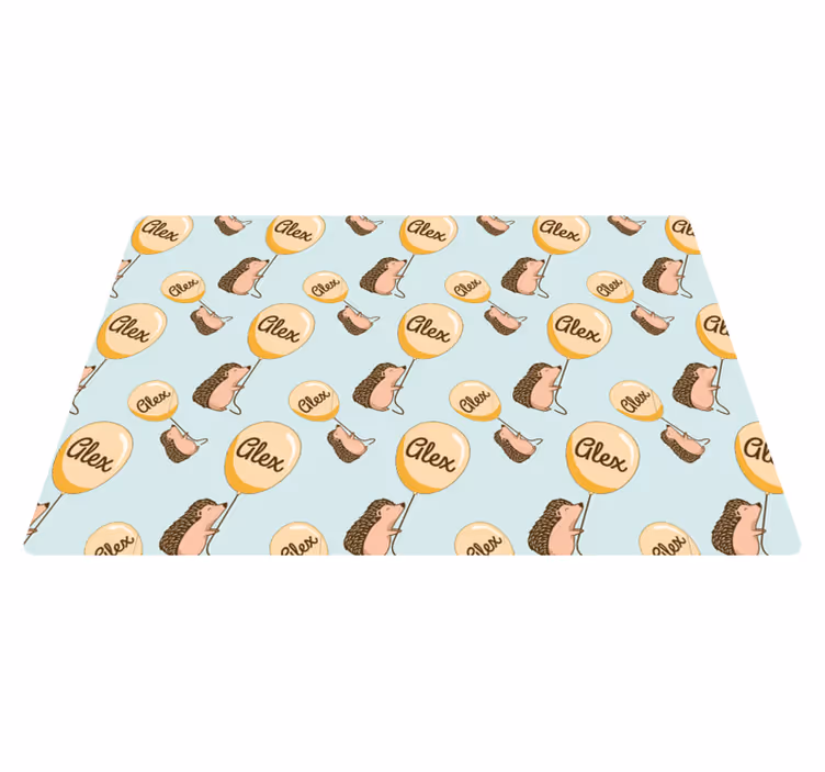 Naproane pentru copii arici cu baloane cu nume - TenStickers