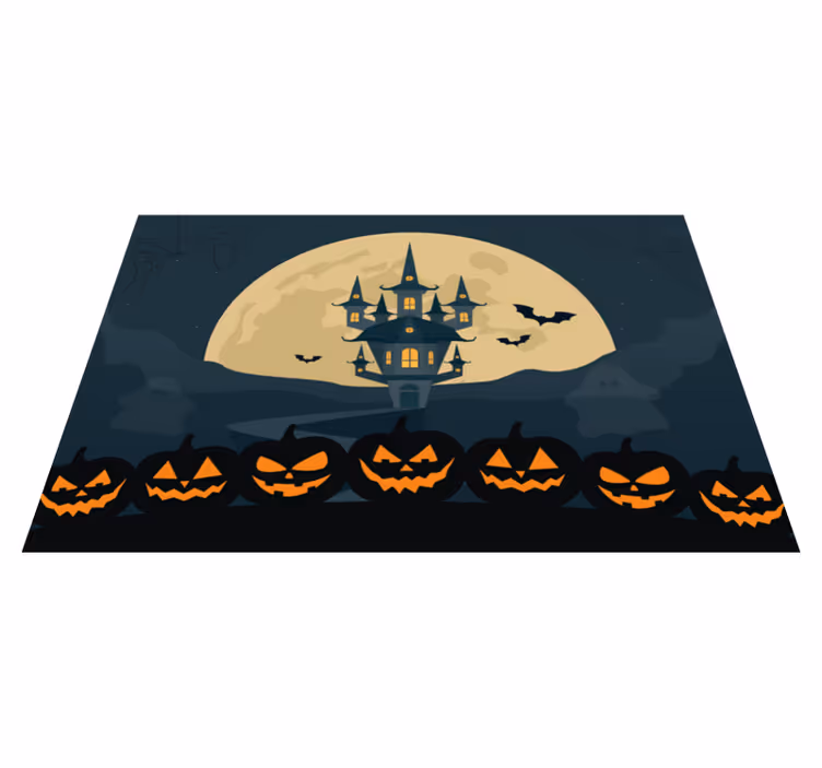 Naproane de halloween scenă de castel bântuit - TenStickers