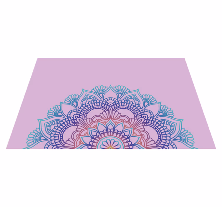 Placemate de vinil pe jumătate mandala - TenStickers