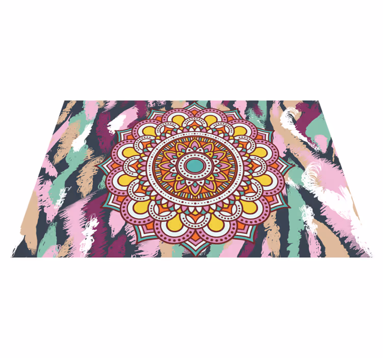 Naproane de textură element mandala viu - TenStickers