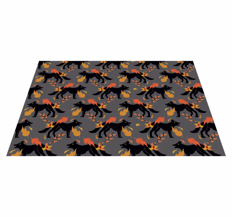 Naproane de halloween vulpi cu flăcări - TenStickers