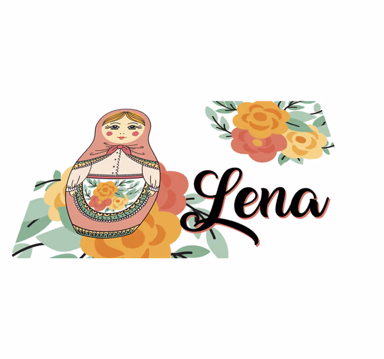 Naproane cu nume ilustrație păpușă matryoshka - TenStickers