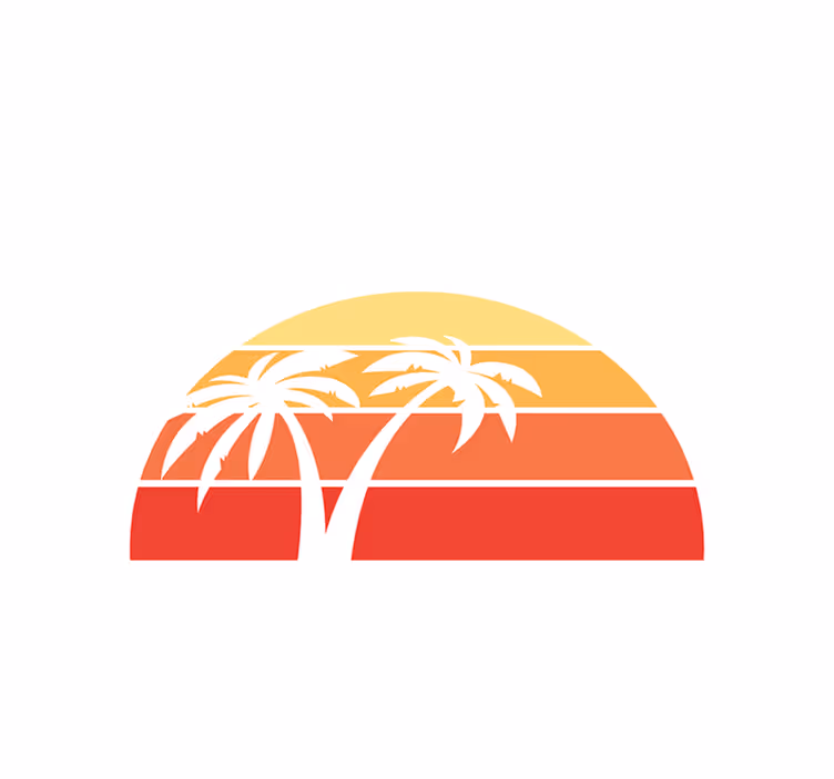 Naproane original peisaj tropical la amurg - TenStickers