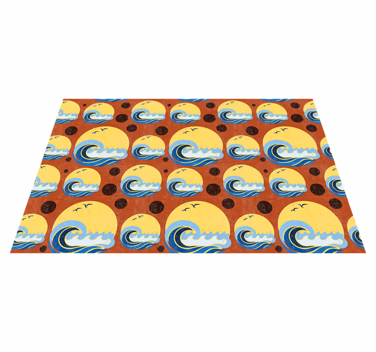 Naproane modern cu model de valuri stilizate - TenStickers