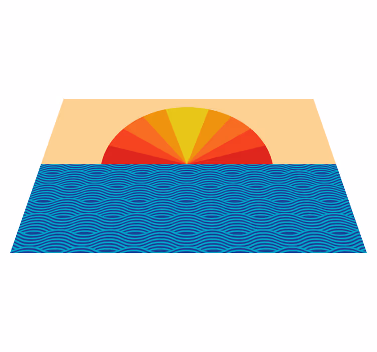 Naproane de textură valuri de ocean la răsărit - TenStickers