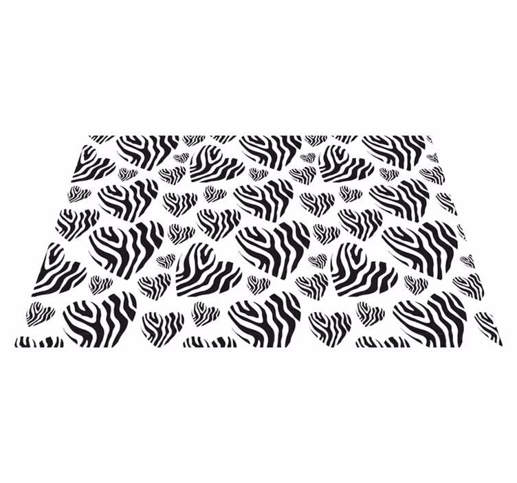 Naproane de textură cu model inimă zebra - TenStickers