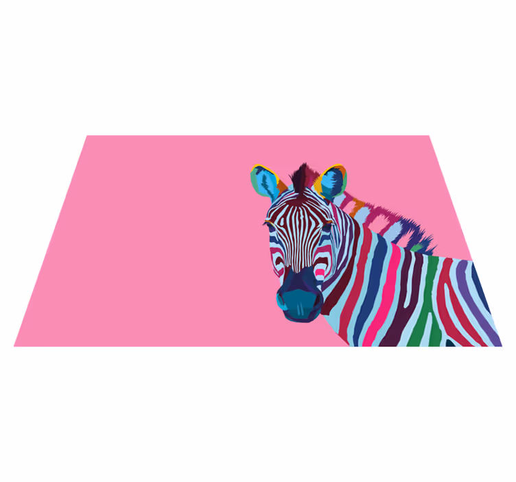Plasmate de vinil pop art zebra - TenStickers