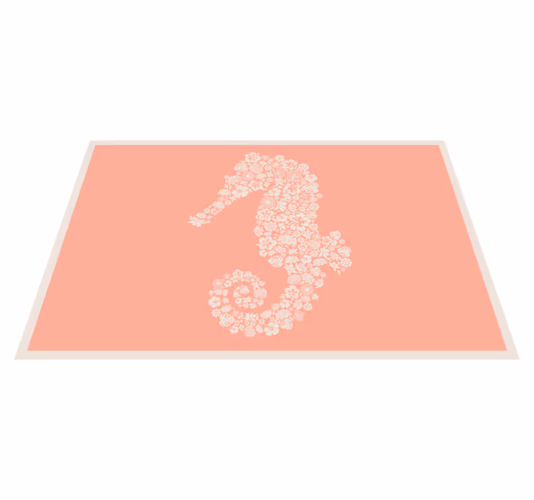 Naproane original formă de cal marin floral - TenStickers