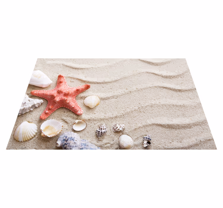Stele de mare și scoici pe nisipurile de viață ale mării de nisip - TenStickers