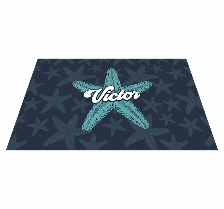 Naproane cu nume accent personalizat cu stea de mare - TenStickers