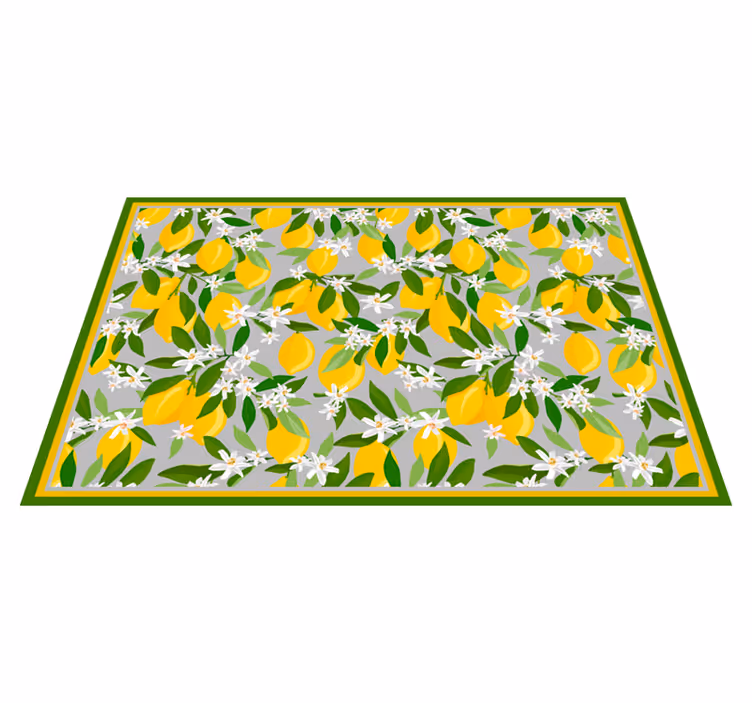 Mantel lemoon tree frame citrus placemats - TenStickers
