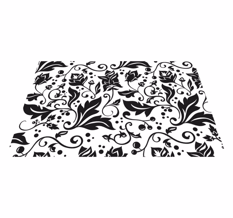 Naproane de textură model floral negru - TenStickers