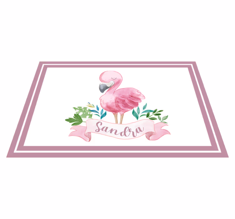 Naproane cu nume flamingo cu panglică - TenStickers