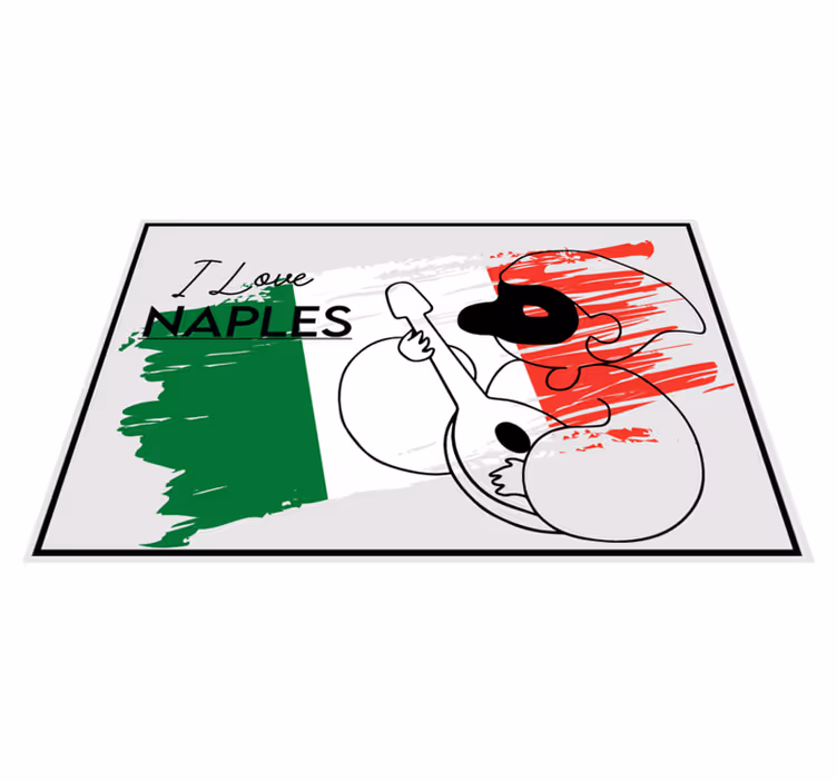 Naproane cu texte iubesc designul din napoli - TenStickers