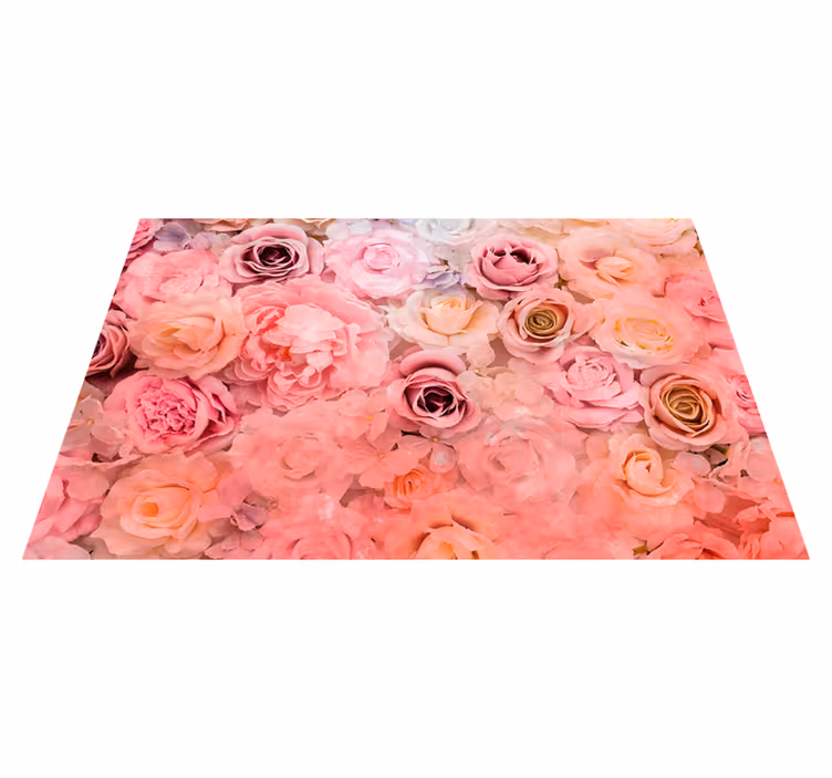 Naproane de textură cu model floral de trandafiri - TenStickers