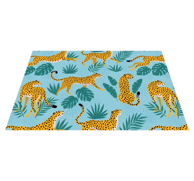 Naproane original cu modele leopard și frunze verzi - TenStickers