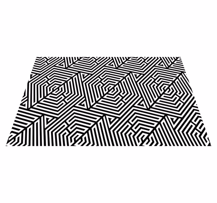 Naproane modern cu model geometric negru - TenStickers