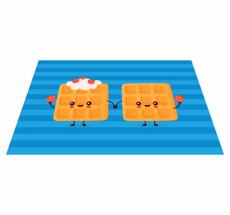 Naproane pentru copii prietenii fericiți waffle - TenStickers