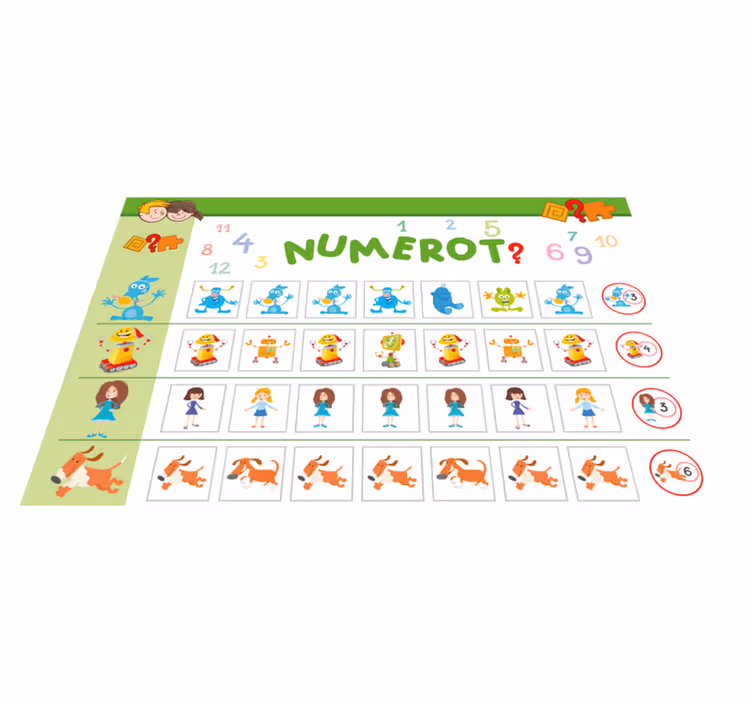 Naproane pentru copii tablă educațională colorată - TenStickers