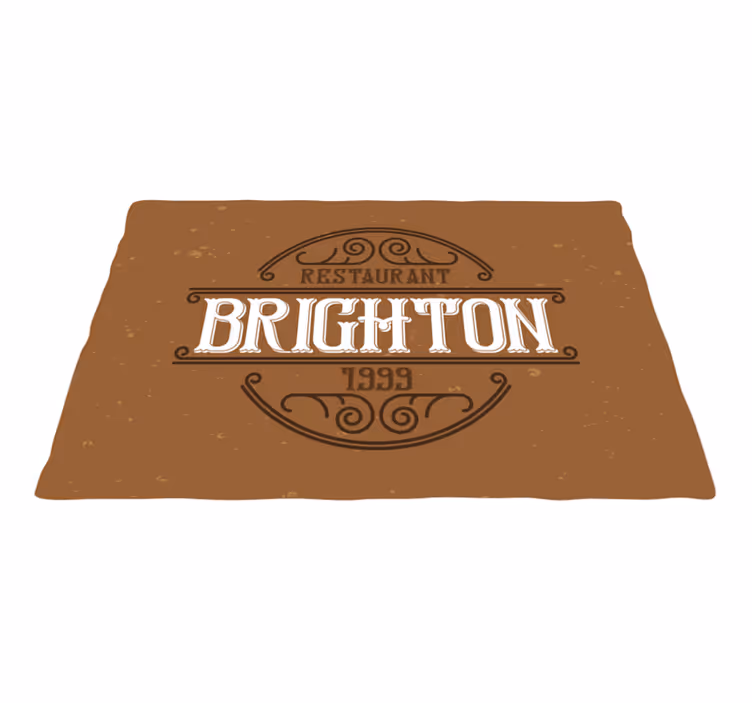 Naproane cu texte logo restaurant brighton - TenStickers