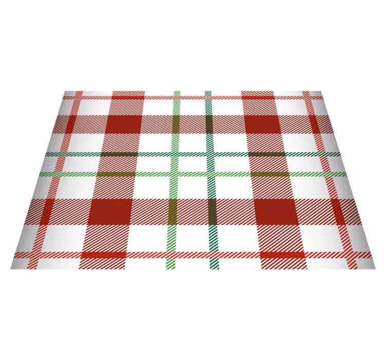 Naproane de crăciun cu model tartan pentru masă - TenStickers