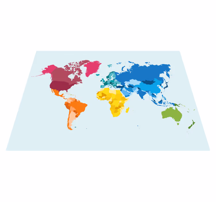 Naproane original hartă mondială colorată - TenStickers