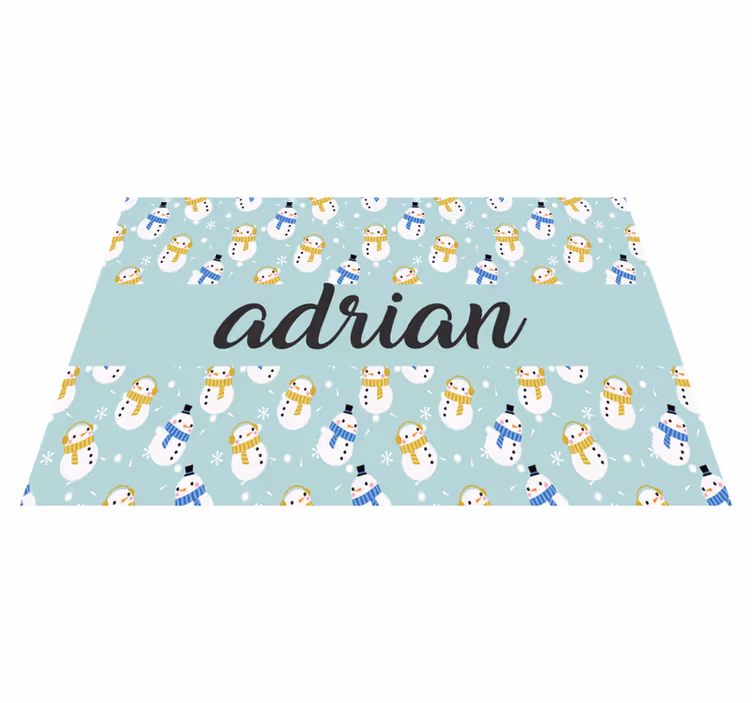 Naproane de crăciun design personalizat cu om de zăpadă - TenStickers