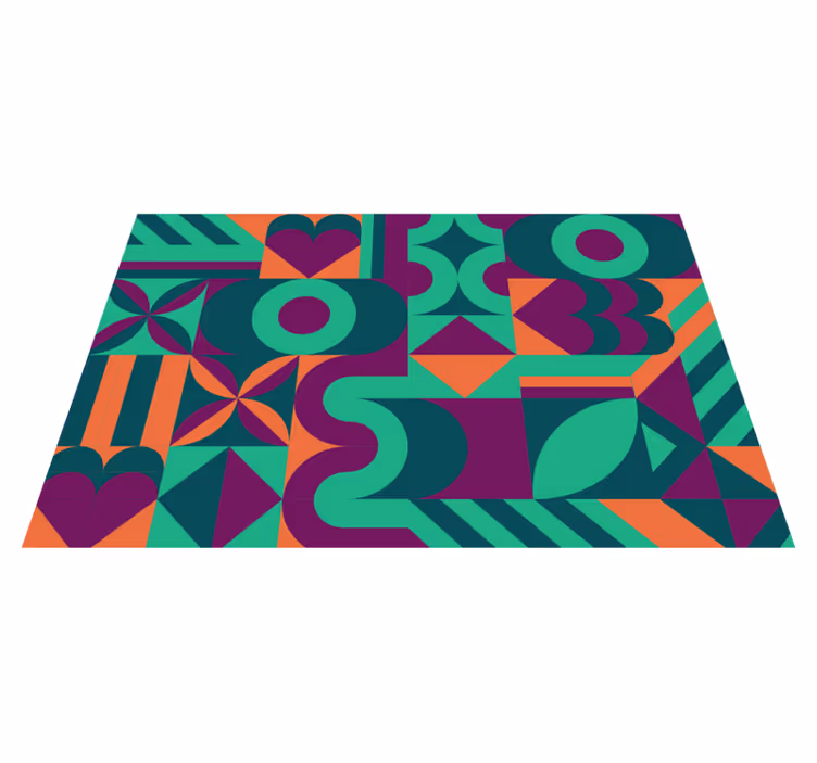 Model geometric colorat plăcuțe moderne - TenStickers