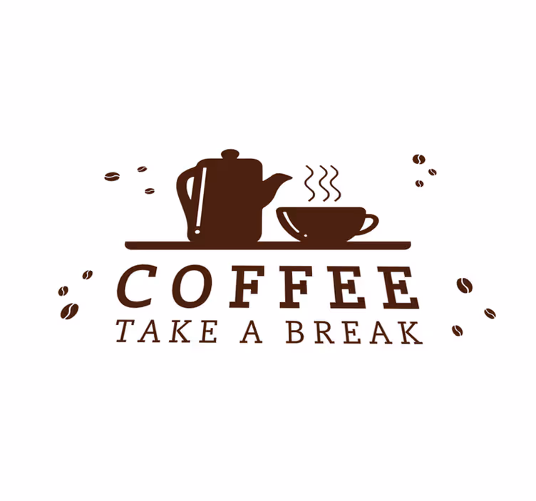 Naproane cu texte citate pentru pauza de cafea - TenStickers