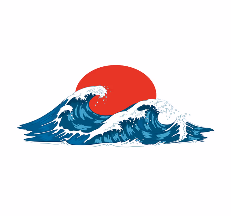 Huse japoneze de mare val ocean restaurant - TenStickers