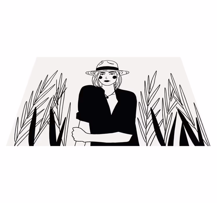 Naproane original ilustrație femeie stilată - TenStickers