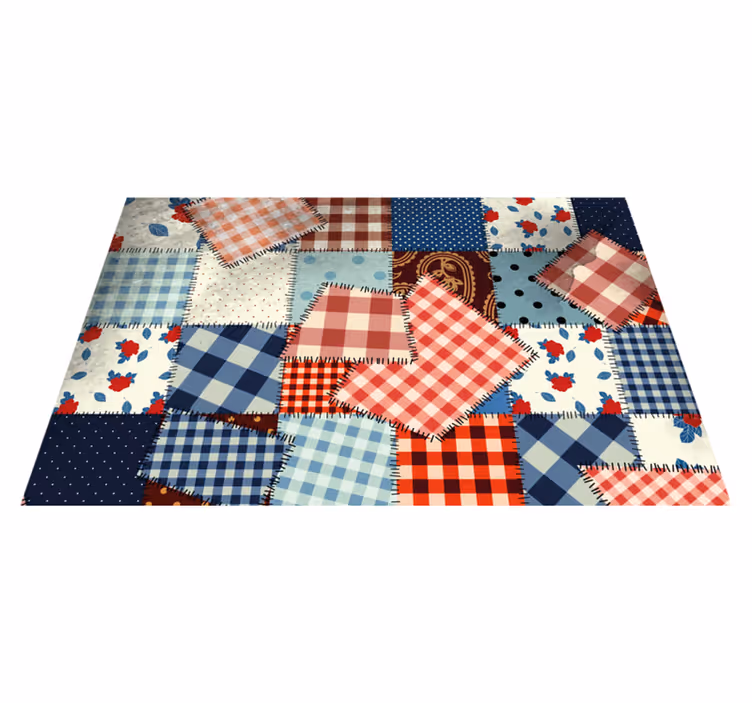 Naproane de textură design din țesătură patchwork - TenStickers